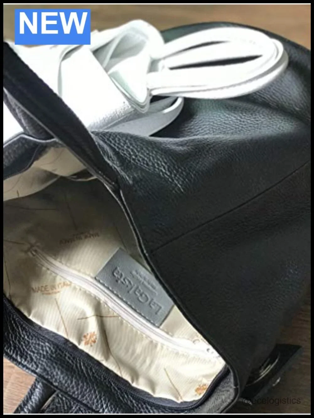 Italian Leather Convertible Backpack Tote Purse 3-in-1 Travel Work